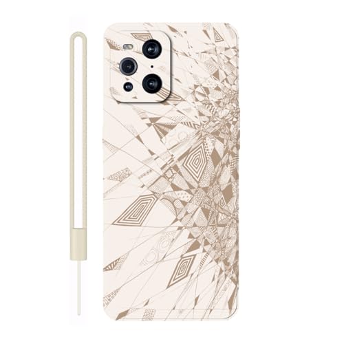 Sunrive Funda Compatible con OPPO Find X3 Pro/Find X3,Slim Fit Gel Mate Carcasa Case Bumper de Impactos Espalda Cover (Blanco)+1 X Correa