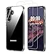 QHOHQ Hülle für Samsung Galaxy A56 5G / A36 5G, 1 Handyhülle + 2 Stück Panzer Glas, [Nie Vergilbung], [Militärstandard Schutz] Schutzhülle Case, Stoßfest Gassack, Anti-Kratzt - Klar