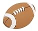 Darice 9199-35 Natural Painted Wood Cutout, Large Football