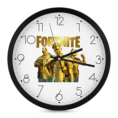 掛け時計 フォートナイト 壁掛け時計 連続秒針 かけ時計 ウォールクロック 置き時計 Wall Clock 静音 電池式 非電波 大数字 見やすい 直径25cm 円形 北欧 インテリア 部屋装飾 新築祝い 可愛い 贈り物 おしゃれ 人気