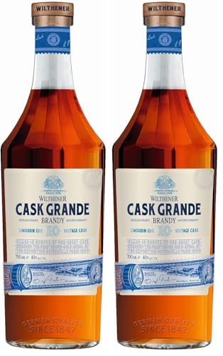 WILTHENER Cask Grande I Brandy in X.O.-Qualität I Pariser Fass von 1900 I Weinbrand des Jahres 2025 I 40% vol. I 0,7 l (Packung mit 2)