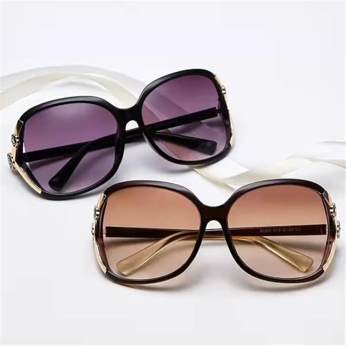 Nuovo 2025 Nuova Montatura Grande Forma Circolare Occhiali da Sole UV400 Moda Donna Occhiali da Sole Donne Occhiali da Guida