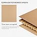 MAGICLULU 50pcs 20x40cm 3-layer B-flute Corrugated Cardboard Sheets 2.5mm Thick Paperboard Pads for Packaging, Crafting, and Industrial Shipping Protection