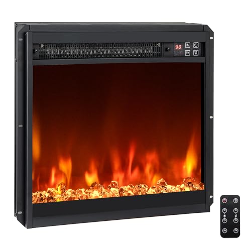 RELAX4LIFE Cheminée Électrique Encastrable 1500W | Cheminee Decorative avec Effet Flamme LED |...