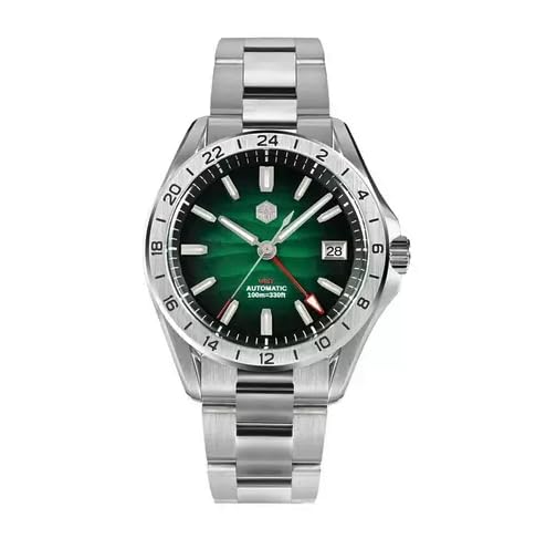 Montre GMT automatique homme San Martin 39 mm étanche 100m en acier Seiko NH34