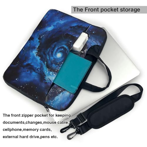 Funda para portátil elegante de galaxia azul con acabados de alta calidad 5