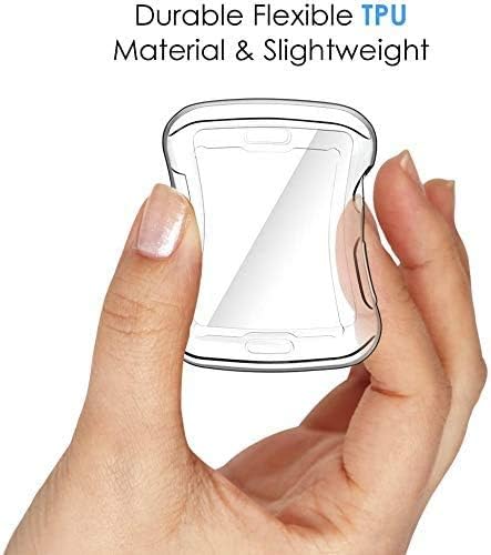 Simpeak Screen Protector Bumper Case Compatible with Apple Watch 38mm Series 2 Series 3, Pack of 2, All-Around, Clear+Red