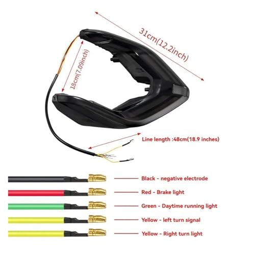 Luz trasera LED Ducati Panigale V4S piloto freno de alta resistencia de policarbonato 6