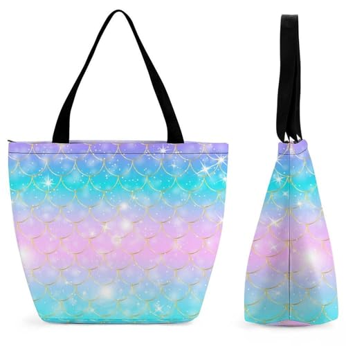Sac à main écailles de sirène femme - Sac à bandoulière et sac de shopping voyage
