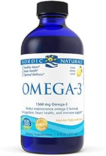Nordic Naturals Omega-3, Lemon Flavor - 8 oz - 1560 mg Omega-3 - Fish Oil - EPA & DHA - Immune Support, Brain & Heart Health, Optimal Wellness - Non-GMO - 48 Servings