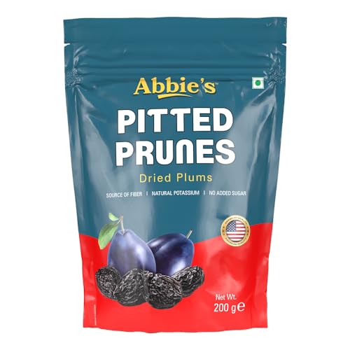 Abbies Pitted Prunes || Dried Plums 200 grams Resealable Zipper Pack || Enjoy as a snacks or in your recipes || Source of Fiber || Natural Potassium || No Added Sugar || No Added Flavor or Colour (B0CY1ZTDZY) Amazon Price History, Amazon Price Tracker