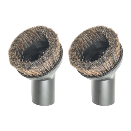 Spazzola rotonda per spolverare con setole morbide per aspirapolvere di squalo, efficace su tappezzeria e superfici delicate (confezione da 2)