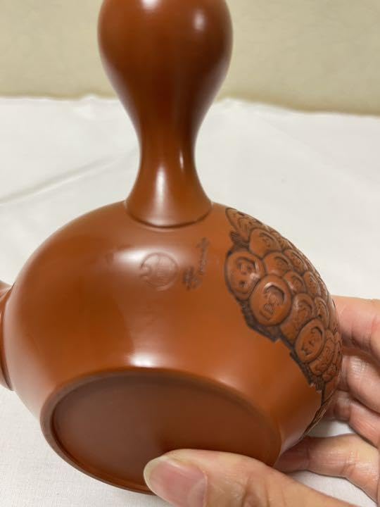 Amazon | 吉川雪堂造、壷堂刀 常滑焼 朱泥 急須 茶道具 茶器 | ノー 