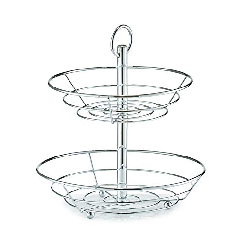 Zeller Obstschale, Metall, Silber, 26 x 29 x 35 cm, 27302