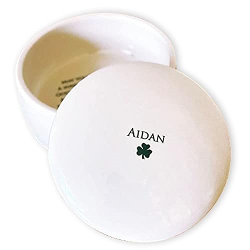 Baptism Gift, First Communion Gift or Confirmation Gift - Personalized With Name and Irish Blessing in Green - Round Keepsake Box disponible en Yaxa Mexico