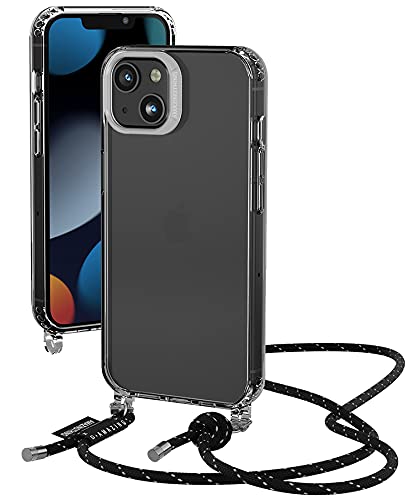 AMAZINGthing Amazing Thing ADVANTA designed for iPhone 13 (6.1 inch) Crossbody case cover - Transparent with Black Lanyard