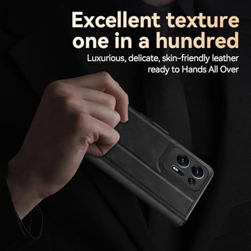 Coque VIVO X Fold 2 en cuir premium à rabat magnétique élégant et protecteur - Rosso