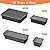 SpaceHacks 25 PCS Plastic Drawer Organizer Set, 4-Size Versatile Organizer Trays & storage Bins for Makeup, Jewelry, and Gadgets in Bathroom, Bedroom and Office,Clear Black