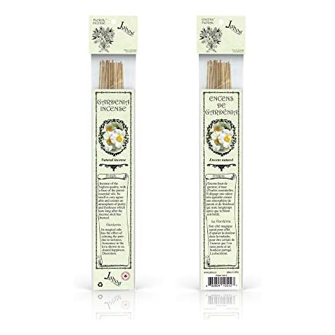 Jabou Floral 100% Natural Hand Dipped Incense Sticks - Perfect for Meditation, Yoga, Relaxation, Aromatherapy, Healing, Prayer & Rituals - 11 inch – 60 Minutes - 20 Sticks per Package. (Gardenia) Cover