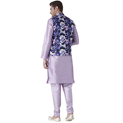 Image of hangup 3 pics kurta set with blazer available in 4 sizes*38 to 100 Multicolour