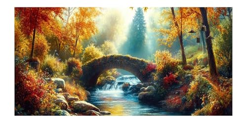 Tableau strass diamant canevas débutant sans stress : kit complet géant forêt 100x200