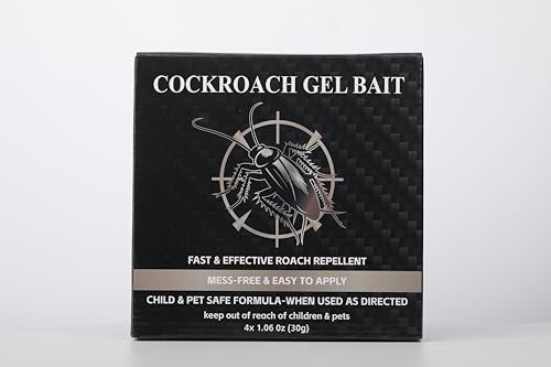 Image of 4 Tubes Cockroach Gel Bait for Home Indoor Outdoor,Powerful Roach Repellent