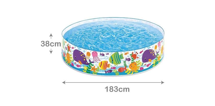 Image of Snapset Bath tub of Without air for Kids /Babies Bathing & Fun at Beach,Home Indoor & Outdoor in Vacation with Easy Setup for Swimming Pool Experience and Enjoyment (6 feet X 13 inches)