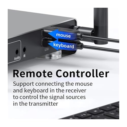 Convertidor digital receptor y transmisor de vídeo inalámbrico 5G KVM extensor divisor 1 a 4 6