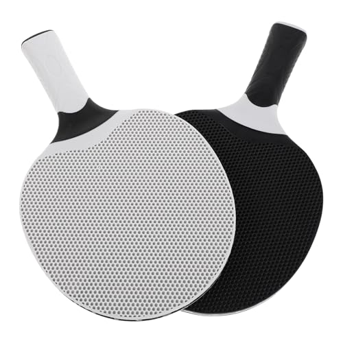 Raquettes de tennis de table en caoutchouc composite TOYANDONA | Manche ergonomique noir et blanc