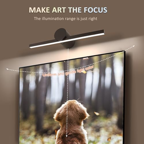 Image of ZitoStory Battery Operated Picture Light, Black, 11.41 Inch | Remote, Wireless, Dimmable, Rechargeable
