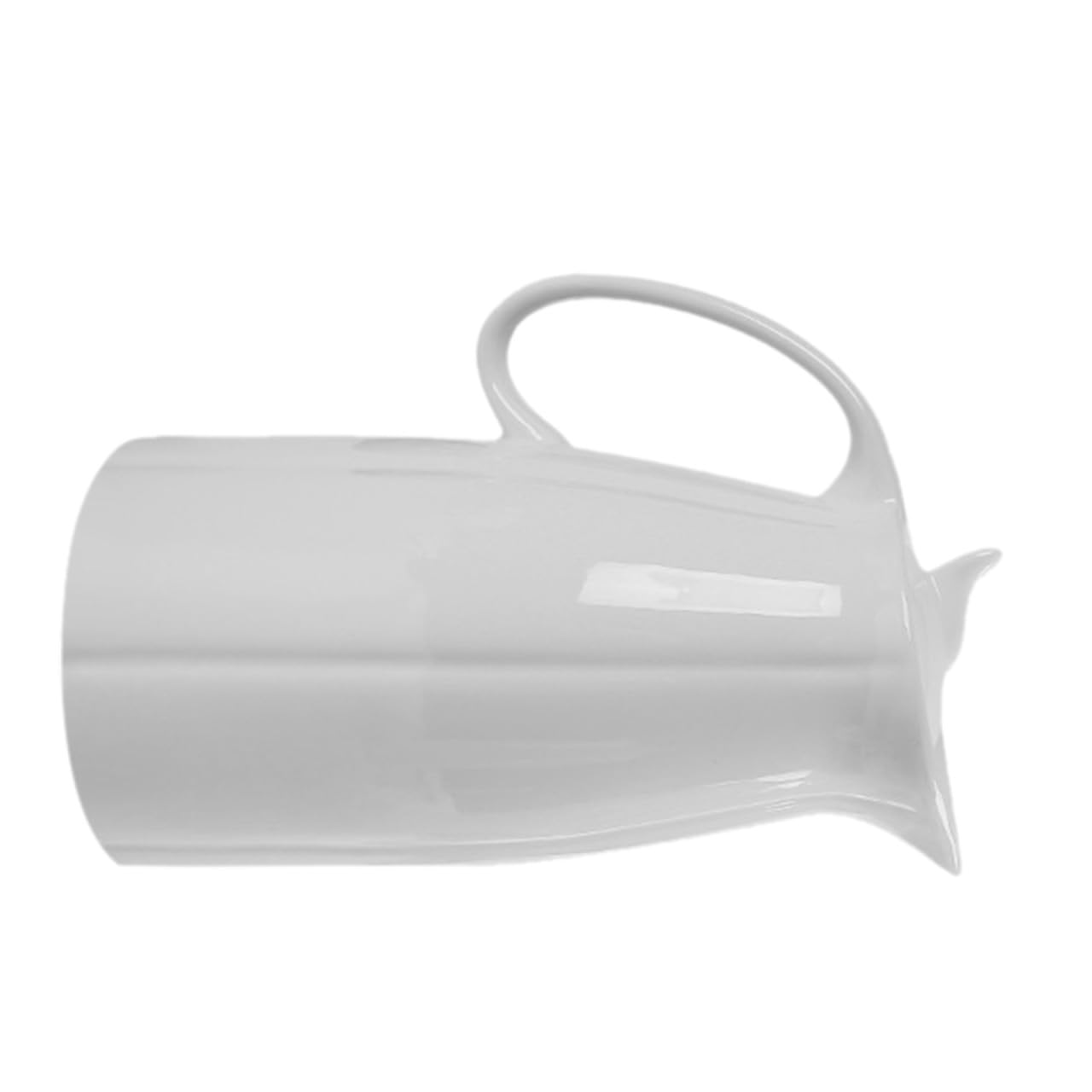 Generico Brocca in Terracotta Bianca da 2300ml con Beccuccio senza Goccia e Base Rotonda, Resistente al Calore per Uso Quotidiano in Cucina