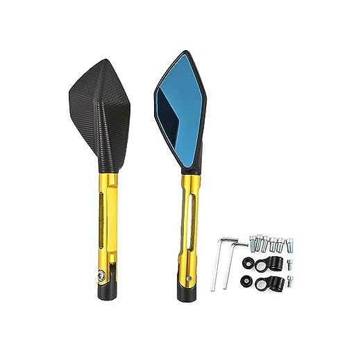 に適合する ドゥカティ に適合する モンスター 400/600/900/1100 M400 M900 S4R S4RS S2R 695 S DS ユニバーサルオートバイバックミラーサイドミラー(A-Gold)