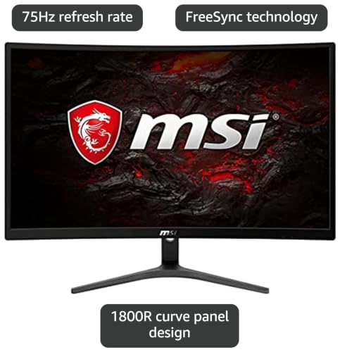 Image of msi G241VC, 24 inch Gaming Monitor, 1920 x 1080 (FHD), VA, 75Hz, FreeSync, VGA Port HDMI, Tilt