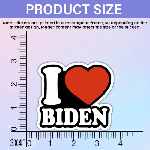 Image of SODAVA (Set of 3) I Love Joe Biden Sticker I Heart Joe Biden Libertarian Democrat Support Joe Gift Sticker for Laptop Tablet Wall Cup Water Bottle Bumper Window Helmet, Stickers 3x4 inch