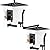 SR SUN RISE 12 Inches Shower System with Tub Spout Modern Tub and Shower Faucet Combo 1.8GPM All Metal Square Rainfall Shower Head and Handheld Shower Fixture Include Valve and Trim Kit, Matte Black
