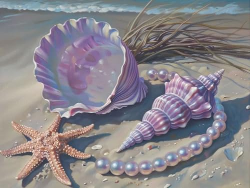 Diamond Painting Mer de coquillages 100x130cm contre le stress par l'art thérapie DIY