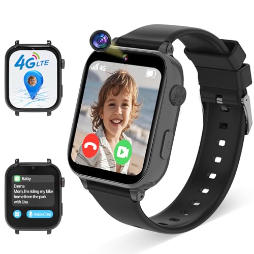 Alutoria 4G Montre Connectée Enfant avec GPS et Téléphone, Smartwatch pour Filles Garçons avec Vidéo/Voix...
