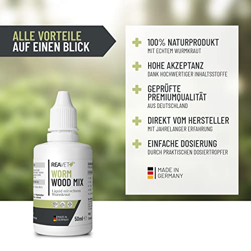 Wurmkur für Hunde ReaVET Wurm-Kraut Liquid Tropfen 50ml