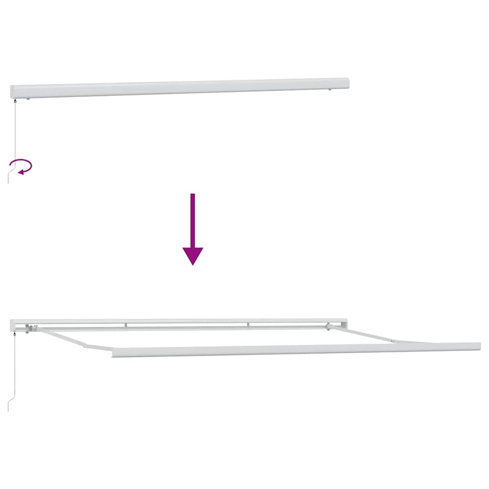 Ręczna markiza 400 x 300 cm, brązowa – odporna na promieniowanie UV, malowane proszkowo aluminium, wodoodporna, na taras i balkon