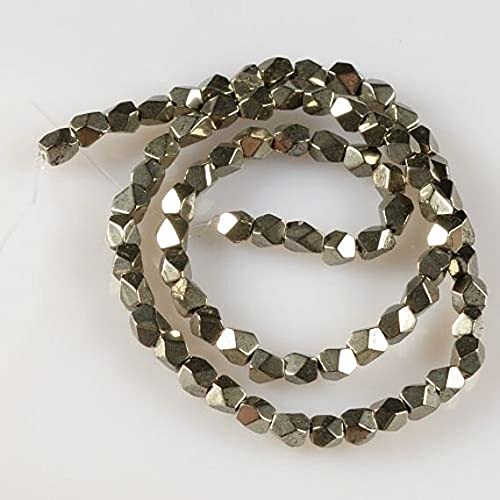 Pyrite facettée LKBEADS 0052 de 6mm, l'éclat de l'or des fous pour bijoux de prestige
