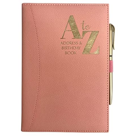 Pink PU Leather Address & Birthday Book Cover
