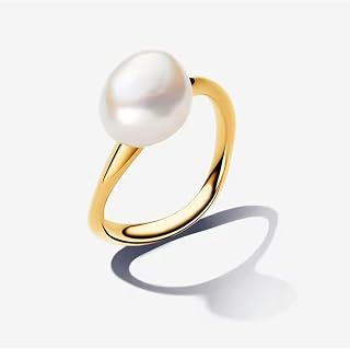 POSEİDONS JEWELLERY Gold Renk Gümüş Barok İşlenmiş