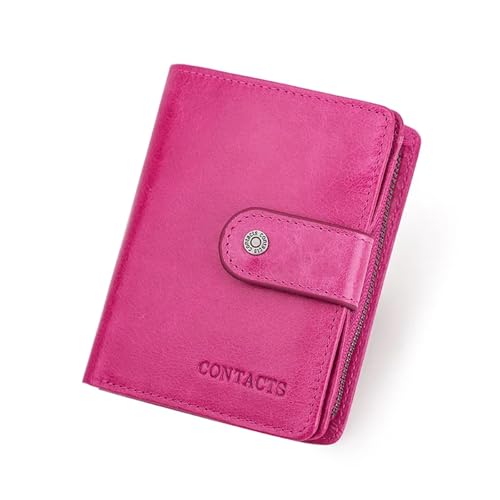 Cartera de cuero RFID para hombre con monedero y tarjetero cremallera