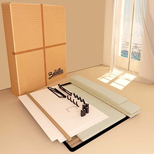 Baldiflex Einzelbett mit Aufbewahrungsbox Dublin aus Kunstleder, Lattenrost für Einzelbetten 180 x 200 cm, elegantes Kopfteil, cremefarben – Bild 7