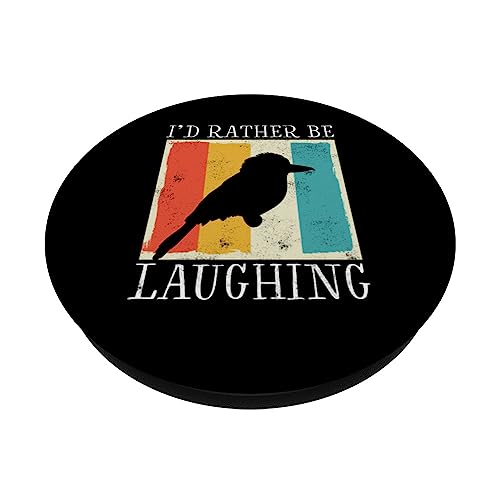 Kookaburra Funny Kookaburra Lover Birder Loves Kookaburras PopSockets Swappable PopGrip, Black - Image 2