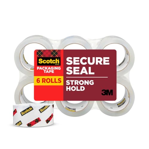 Scotch Secure Seal Packing Tape Refill, 1.88 in x 54.6 yd, 6 Rolls - image 1
