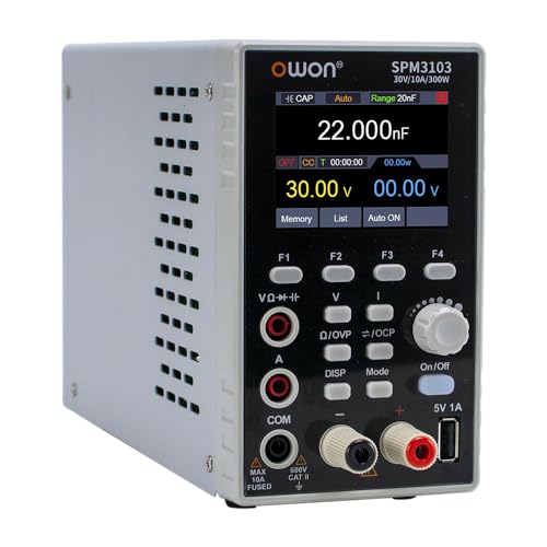 OWON SPM Series 1 CH DC Power Supply + Multimeter Function (SPM6103-60V/10A 300W,4 1/2 Digits,10mV/1mA)