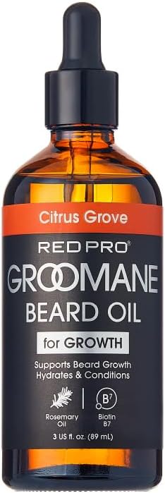 Red by Kiss GROOMANE óleo para barba com óleo de alecrim e biotina, Citrus Grove, 90 mL