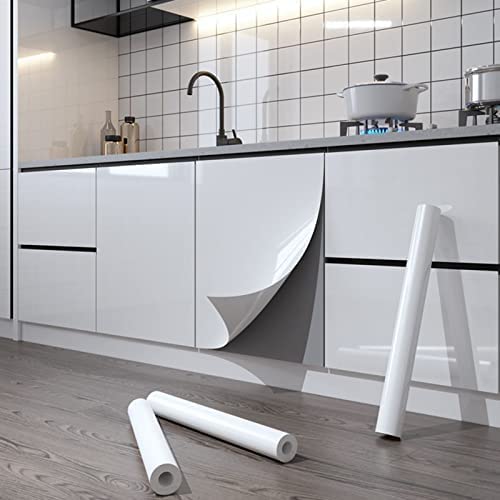HAPPYMATES Glossy Marble Wallpaper Wood Self Adhesive White Removable Wallpaper, PVC White Wall papers Bedroom Living Room Kitchen Cabinets Furniture (24 Inch X 48 Inch) (B0BFN5W2TT) Amazon Price History, Amazon Price Tracker