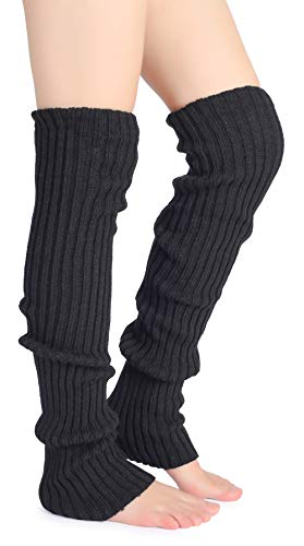 Image of Pareberry Women's Winter Over Knee High Footless Socks Knit Warm Long Leg Warmers